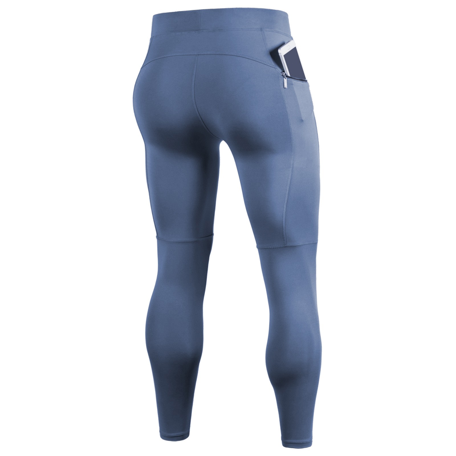 thumbnail image 5 of Pantalones de compresión para hombre - Pantalones cortos ajustados para correr y entrenar baloncesto - Poliéster elástico para hacer ejercicio, 5 of 6